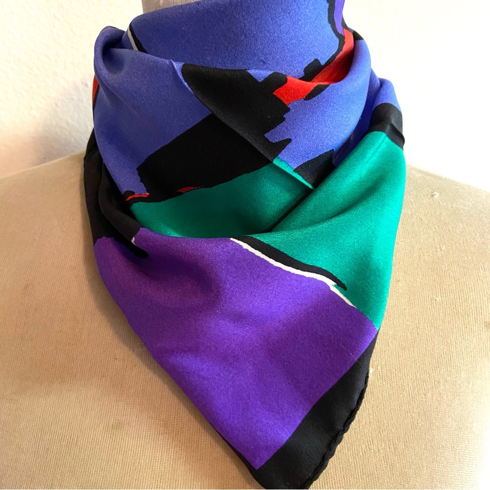 1980s style scarf approx 30 inch square silk ?